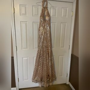 Rose Gold Sparkle Mermaid Dress